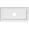 Ekena Millwork Rectangle Architectural Grade PVC Ceiling Medallion, 22"W x 11"H x 3"ID x 7 1/2"C x 1"P, One-Piece CMP22X11RE-03000 - alternate 1